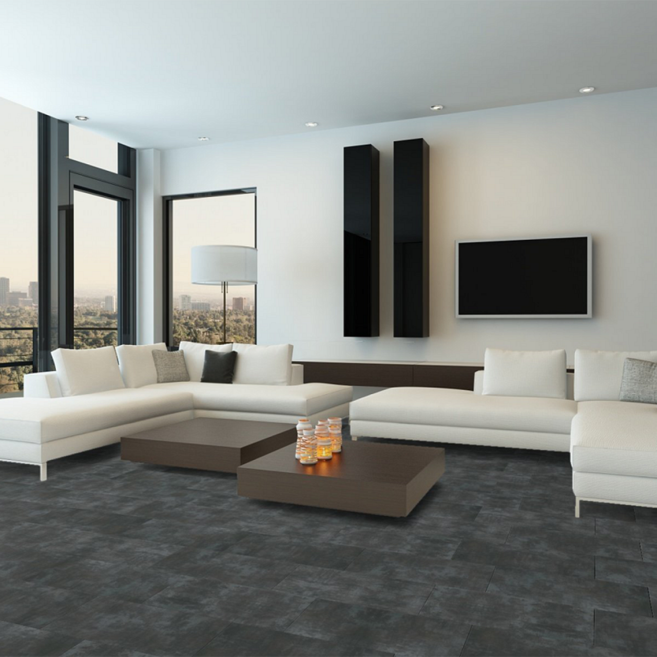 LUNART Nirvana Tiles SPC/vinyl vízálló padló, Yin