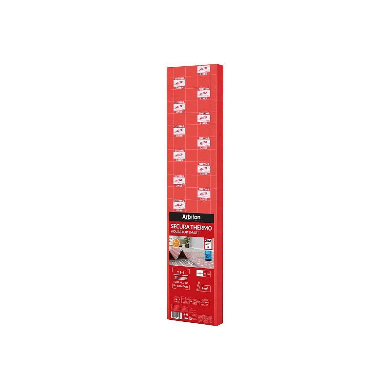 Arbiton Secura Thermo Aquastop Smart padlóalátét laminált padlóhoz  6m2/ csomag 1180 x 5100 mm