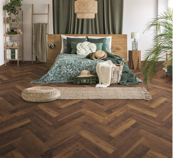 Krono Orignal Herringbone 8 Laguna Oak halszálka  1260x630x8mm K411