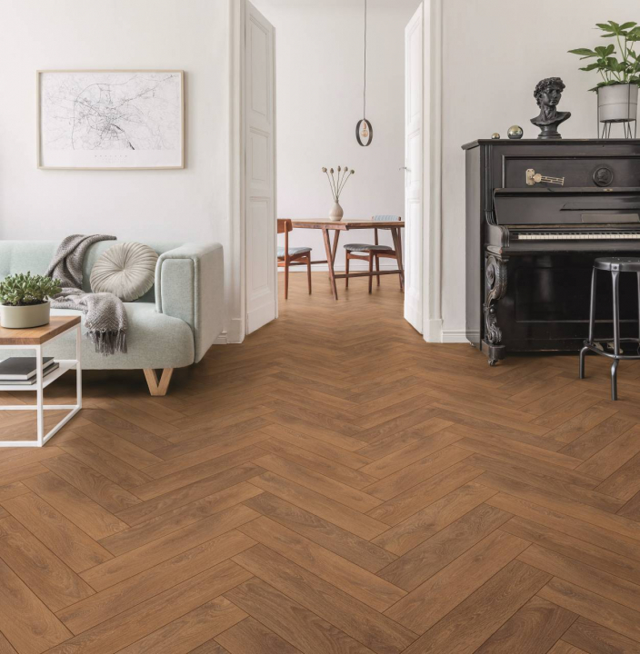 Krono Orignal Herringbone 8 Harleck  Oak halszálka 1260x630x8mm 8573